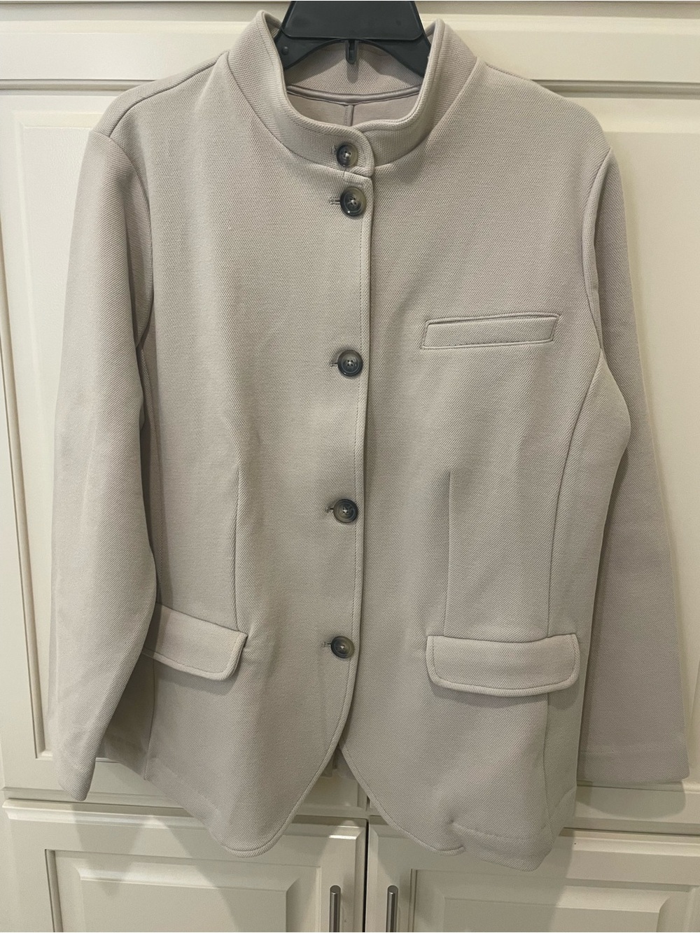 Banana Republic Beige Stand-Collar Button Blazer - Picture 4 of 7